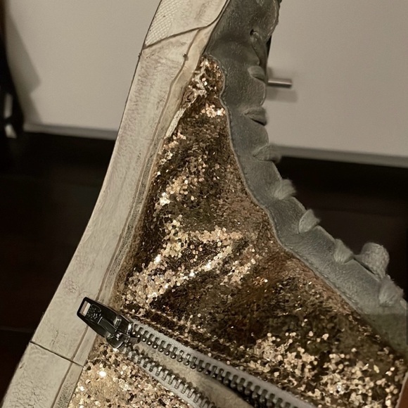 Authentic Golden Goose Glitter Slide High Top Size 40 - Picture 6 of 11